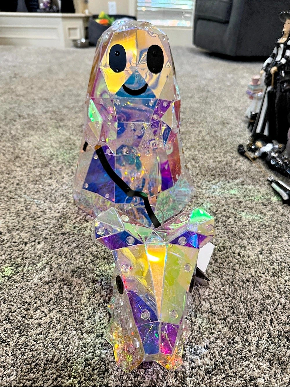 Iridescent Film Ghost With Dog Decor